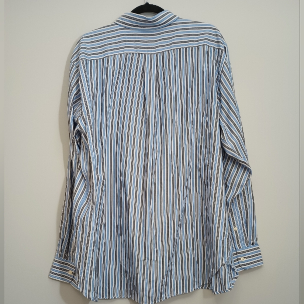 Men's Chaps Shirt with Blue and‎ White Stripes XXL - Picture 5 of 8